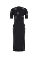 Fendi Charcoal Stretch Wool Dress