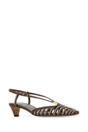 Fendi Two Tone Leather F Fold Pumps