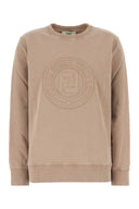 Fendi Cappuccino Cotton Oversize Sweatshirt