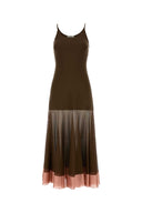 Fendi Chocolate Viscose Blend Dress