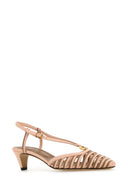 Fendi Two Tone Leather F Fold Pumps