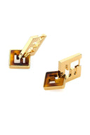 Fendi Printed Plexiglass And Metal Forever Fendi Earrings