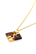 Fendi Printed Plexiglass And Metal Forever Fendi Necklace