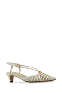 Fendi Two Tone Leather F Fold Pumps