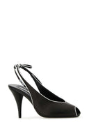Miu Miu Black Nappa Leather Sandals