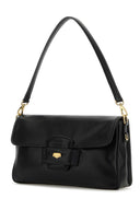 Miu Miu Black Leather Penny Shoulder Bag
