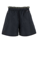 Miu Miu Navy Blue Tech Silk Shorts