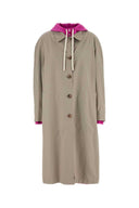 Miu Miu Cappuccino Cotton Blend Reversible Overcoat