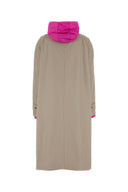 Miu Miu Cappuccino Cotton Blend Reversible Overcoat