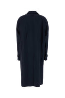 Miu Miu Navy Blue Mohair يمزج معطف كبير الحجم