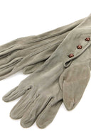 Prada Grey Grey Suede lunghi guanti
