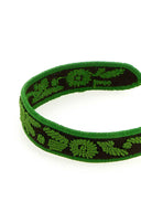 Prada Two Tone Suede And Fabric Bracelet