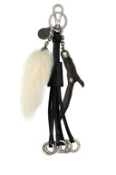 Prada Black Leather Key Ring