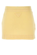 Prada Yellow Cashmere Mini Skirt