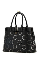 Prada Black Leather Prada Buckle Large Handbag
