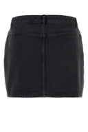 A.P.C. Black Denim Mini Skirt