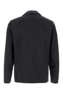Herno Navy Blue Cotton Trench Coat
