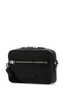 Tom Ford Black Leather Small Messenger Crossbody Bag