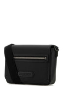 Tom Ford Black Leather Small Traveller Crossbody Bag