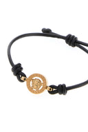 Versace Black Leather Bracelet