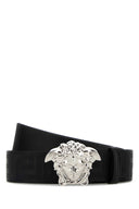 Versace Black Fabric Medusa Belt