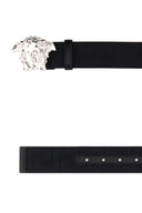 Versace Black Fabric Medusa Belt