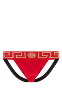 Roter Slip aus Stretch-Baumwolle von Versace