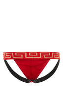Roter Slip aus Stretch-Baumwolle von Versace