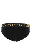 Versace Black Stretch Cotton Brief Set