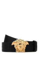Versace Black Fabric Medusa Belt
