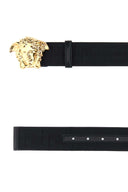 Versace Black Fabric Medusa Belt