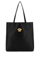 Versace Black Leather Shopping Bag