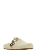 Burberry Sand Suede Slippers