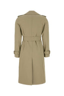 Burberry Sage Green Gabardine Trench Coat