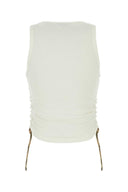 Canotta di cotone burberry white allungamento