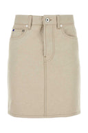 Burberry Sand Denim Mini Skirt