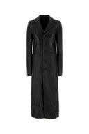 Balenciaga svart skinnfrakk