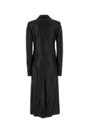 Balenciaga svart skinnfrakk