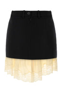 Balenciaga Black Wool Mini Skirt
