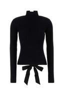 Balenciaga Black Stretch Viscose Blend Top