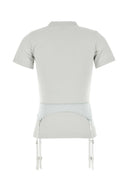 Balenciaga Chalk Stretch Cotton T Shirt