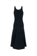 Balenciaga Schieferfarbenes Kleid aus Stretch-Baumwolle