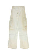 Balenciaga Cargohose aus elfenbeinfarbener Baumwolle