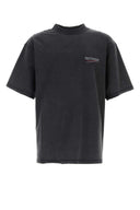 Balenciaga 흑연 면화 대형 T 셔츠