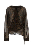 Balenciaga bedruckte Georgette-Bluse