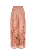 Zimmermann Antiqued Pink Satin Cascadian Pyjama Pant
