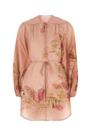 Camicetta Cascadiant in raso rosa anticato Zimmermann