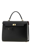Anya Hindmarch Black Leather Mortimer Handbag