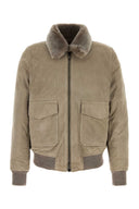 Moorer Dove Grey Suede Antenore Dow Jacket