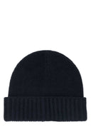 Moorer Navy Blue Cashmere Beanie Hat